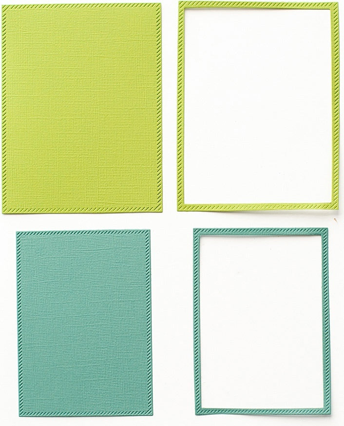 Pinkfresh Studio Essentials Die Set - Diagonal Stitched Rectangles