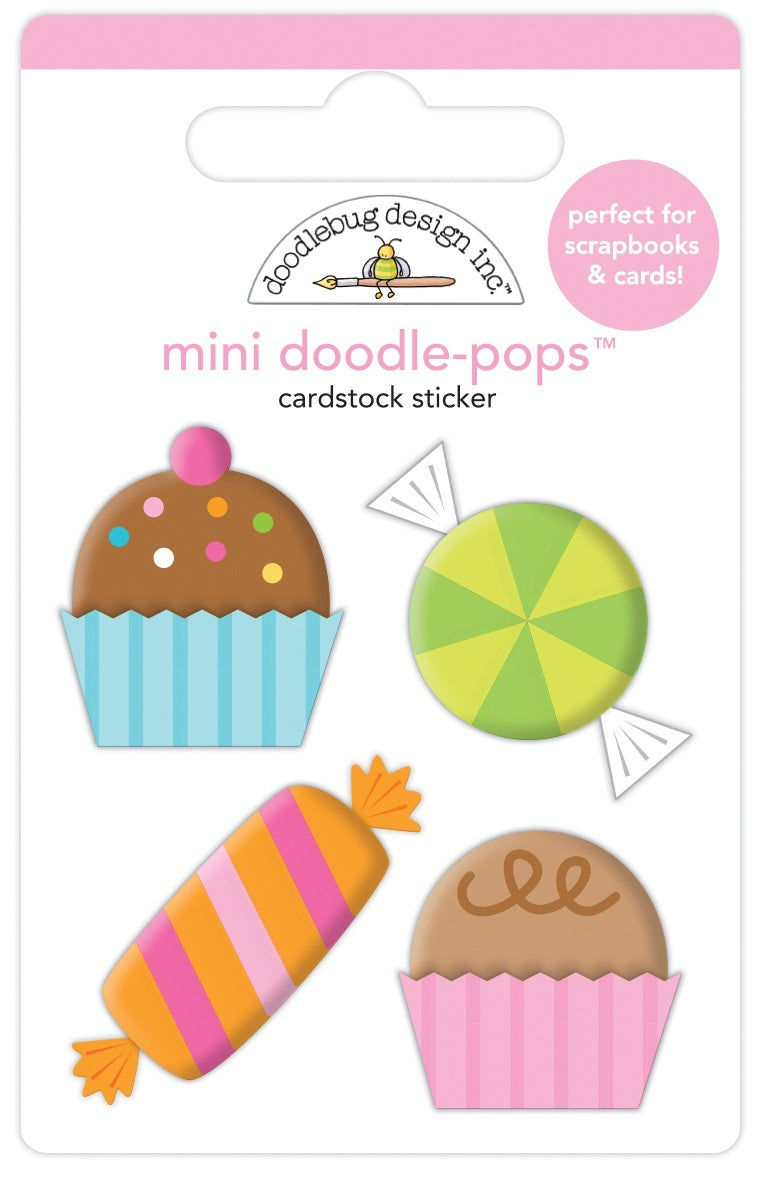 Doodlebug Doodle-Pops 3D Stickers - Sweet Celebration, Hey Cupcake