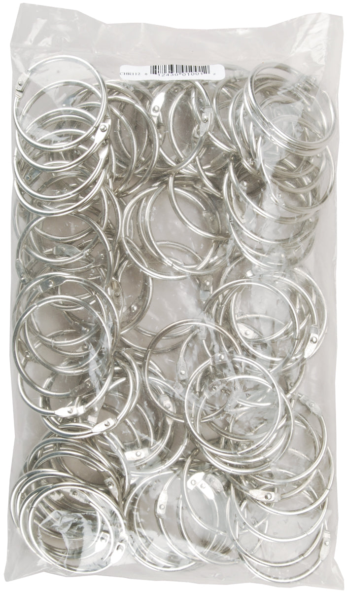 Clear Scraps Chrome Book Ring 100/Pkg - 1.5", MSRP $.30 Each