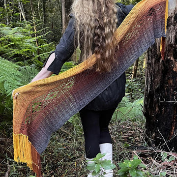 Dragonflies in Amber Scarf/Shawl