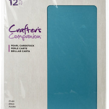 Crafter's Companion 8.5"X11" Pearl Cardstock 12/Pkg - Blue