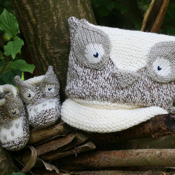 Owl Baby Hat and Booties