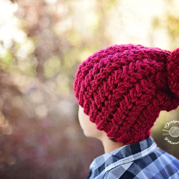 Knit Fishtail Slouch Beanie