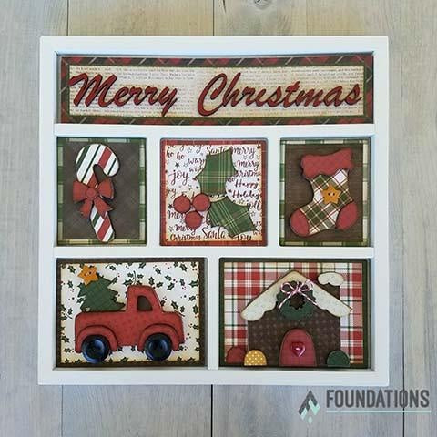 Foundations Decor Shadow Box Kit - Christmas