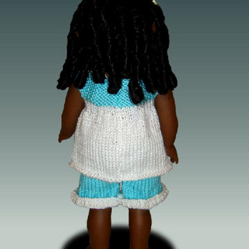 Baby Doll Pajamas, American Girl Doll, 18 inch. knitting pattern 104