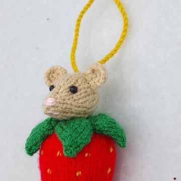 Strawberry Jam Mouse Bauble Hanging Ornament