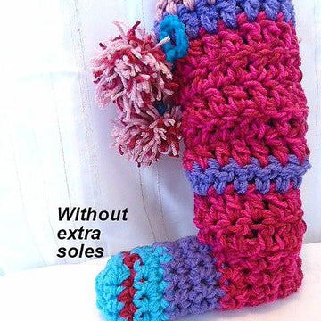 864- Multicolor Pinkish Boot Slippers