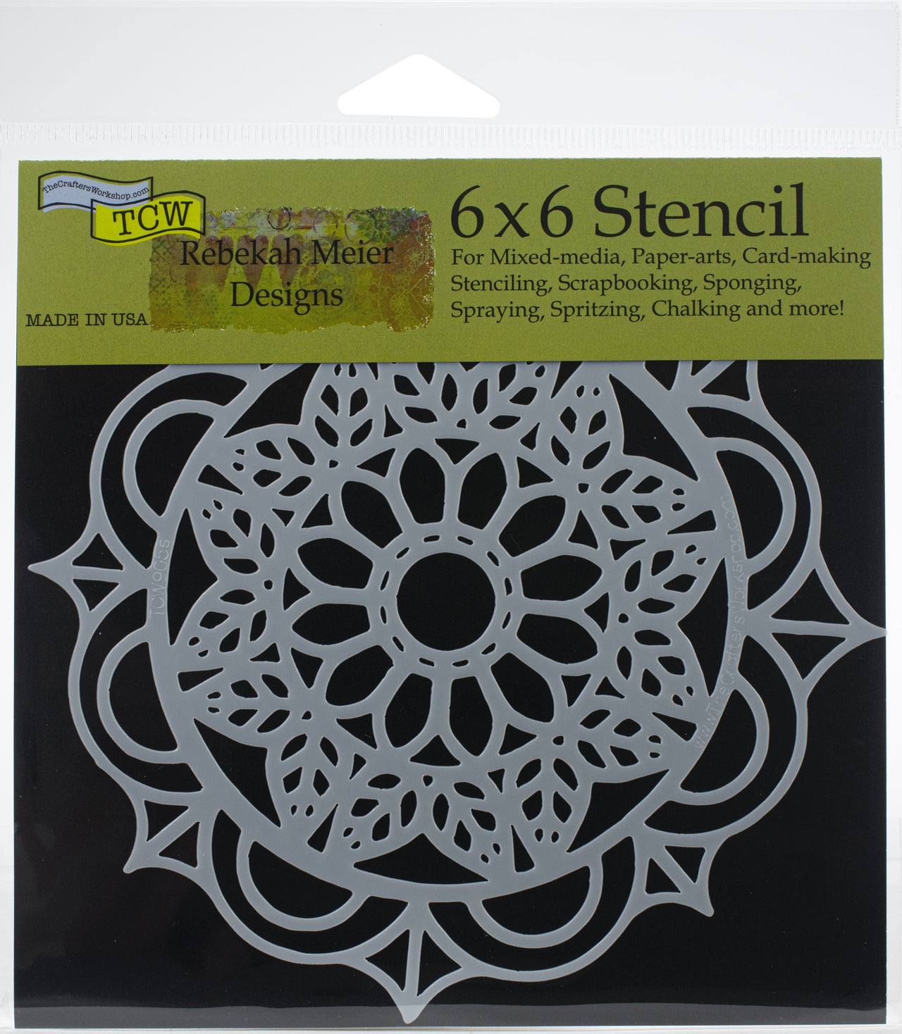 The Crafter's Workshop Crafter's Workshop Template 6"X6" - Leaf Emblem