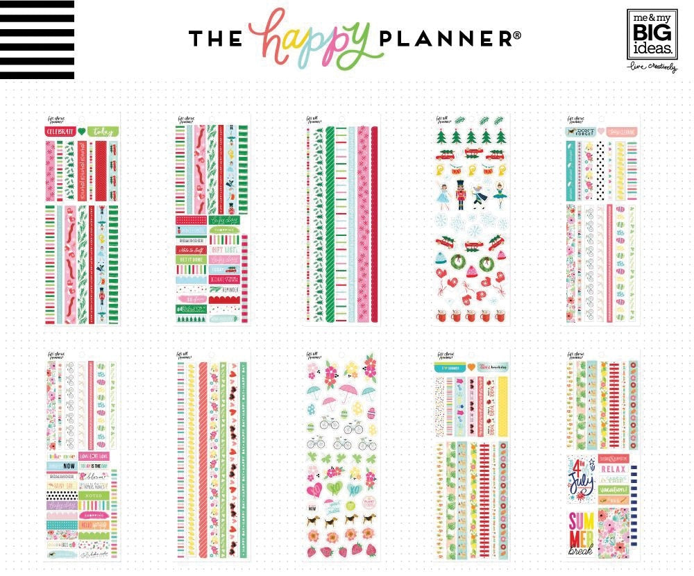 Happy Planner Washi Sticker Book - Seasonal, 451/Pkg