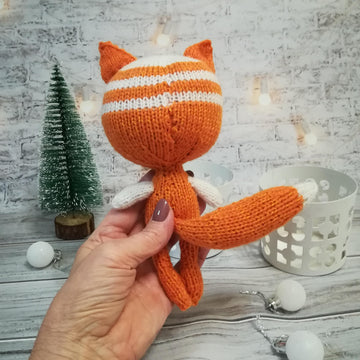 Knitting pattern cute toy pink bug and little fox From the Kwami collection