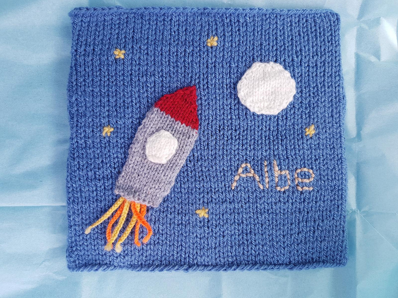 Knitted Rocket Space Picture