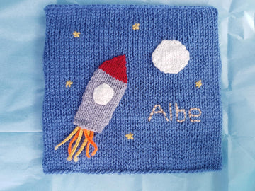 Knitted Rocket Space Picture