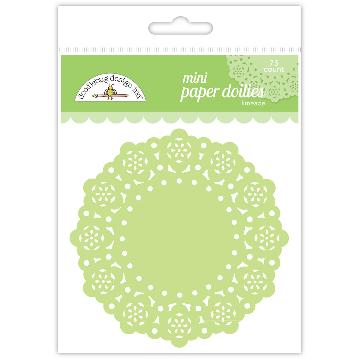 Doodlebug Mini Doilies 3" 75/Pkg - Limeade