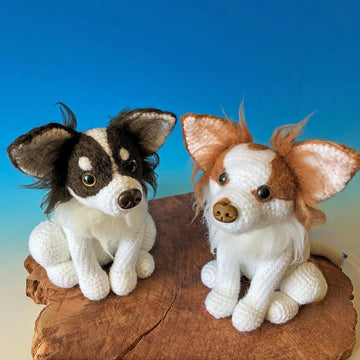 Chihuahua Amigurumi, Hund sitzend