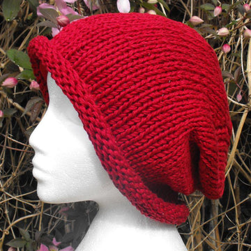 SUPERFAST ROLL BRIM SLOUCH HAT KNITTING PATTERN - MADMONKEYKNITS