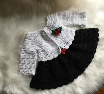 Baby Dress & Cardigan Set N 339