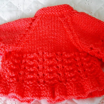 Dolls clothes knitting pattern for a 14-15 inch doll, frilled cardigan, leggings, Hat and Boots