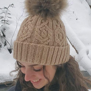 Braided Cable Beanie - Blizzard