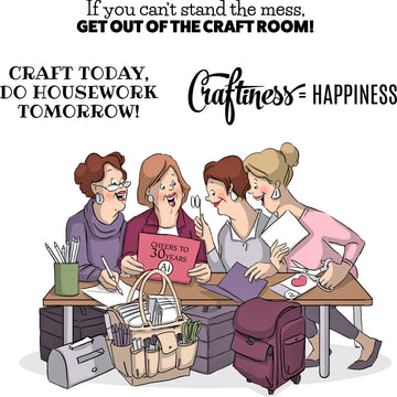 Art Impressions Girlfriends Cling Rubber Stamps - Crafty Girls