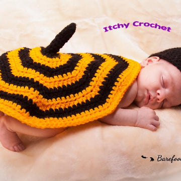 Bumble bee baby photo props