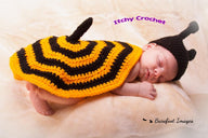 Bumble bee baby photo props