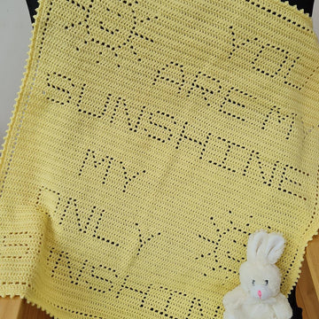 You are my Sunshine MOS Filet Blanket
