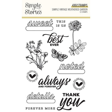 Simple Stories Simple Vintage Weathered Garden - Stamps