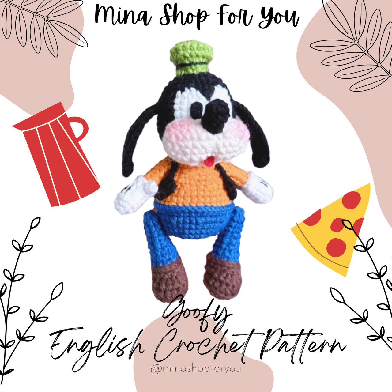 Goffy  Amigurumi Crochet Pattern: 7-inches Doll (English PDF)