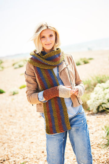 Shawl, Scarf & Wristwarmers in Stylecraft Life Super Chunky - 9734 - Downloadable PDF
