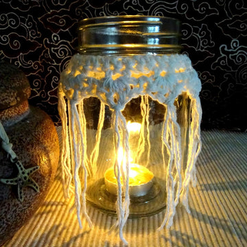 Crochet Boho Candle Cozy Trio