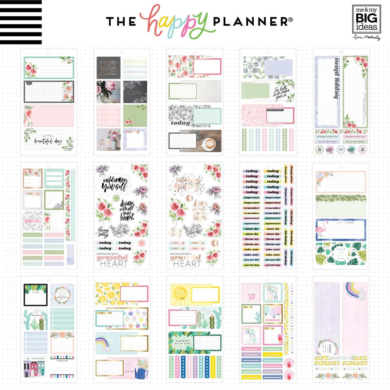 Happy Planner Sticker Value Pack - Horizontal, 464/Pkg