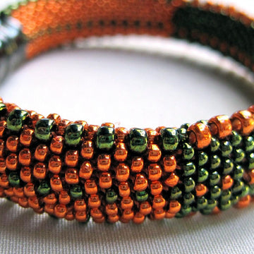 Lots of Dots Bead Crochet Bangle
