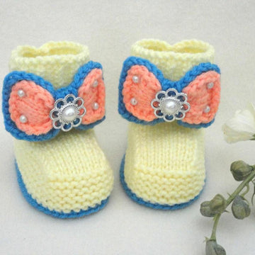 Knitting PATTERN Sweet Baby Booties Girl Baby Shoes
