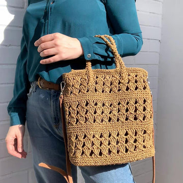 Twisted raffia Tote bag