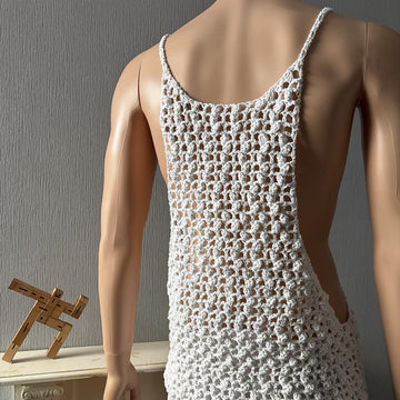 Popcorn Mesh Muscle Shirt