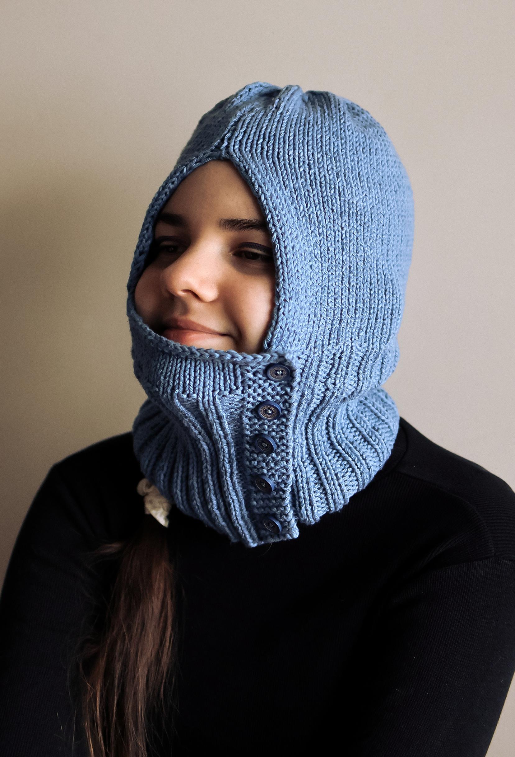 Sage Balaclava for Aran