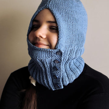 Sage Balaclava for Aran