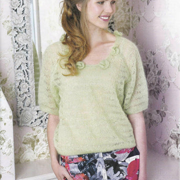 Mohair Top with Flowers
