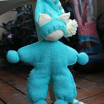 Waldorf knitted Cat doll for small babies