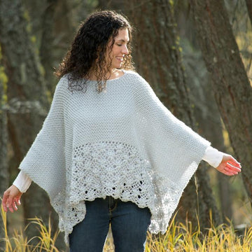 Frost Petals Poncho