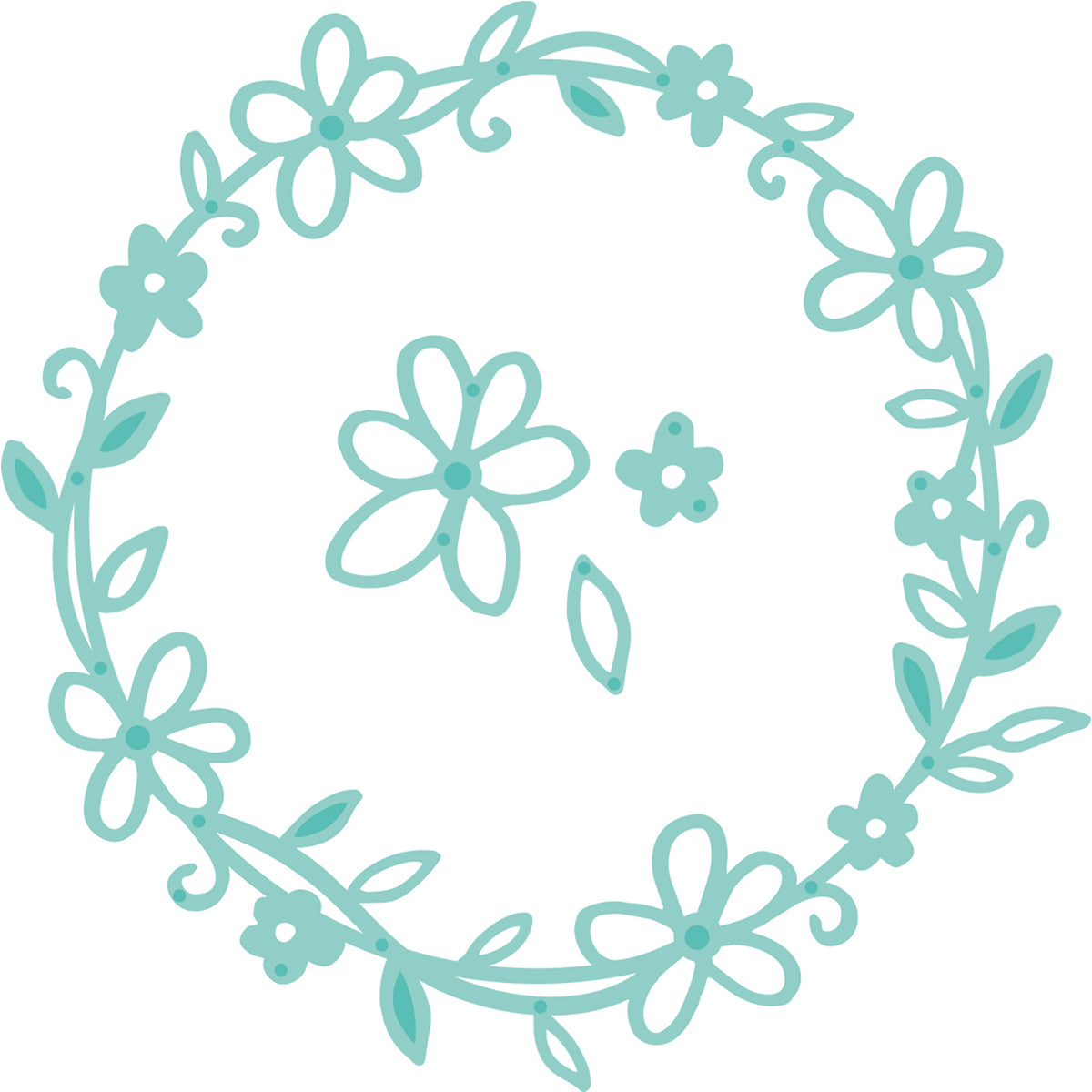 Kaisercraft Decorative Die - Flower Wreath 1.75" To 4"