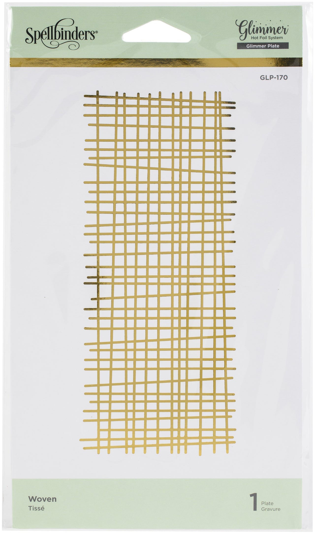 Spellbinders Glimmer Backgrounds Hot Foil Plate - Woven Glimmer