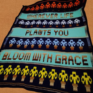 Bloom With Grace Lapghan Overlay Mosaic Crochet Chart Pattern
