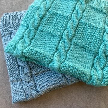Cable and Moss Blanket