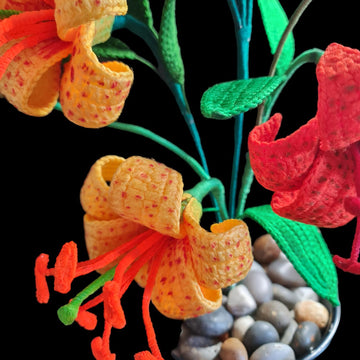 Crochet Tiger lily flowers