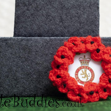 Knitted wreath and FELT Cenotaph