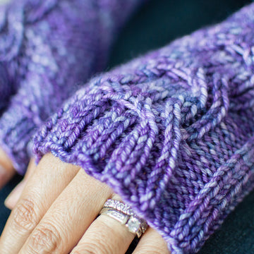 Lineal Cowl & Wristwarmers in SweetGeorgia Trinity Worsted - Downloadable PDF