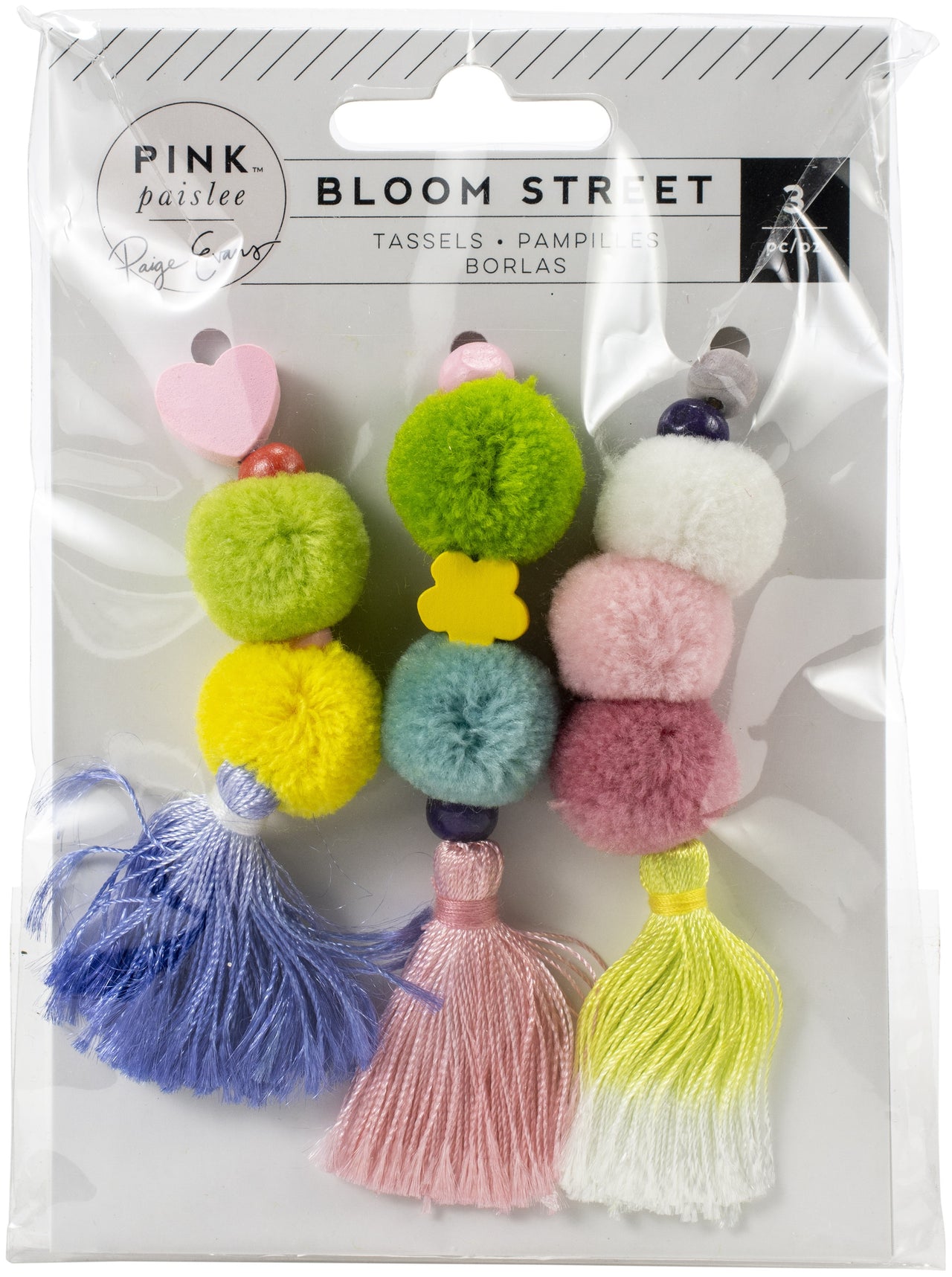 American Crafts Paige Evans Bloom Street Tassels 3/Pkg - 621138