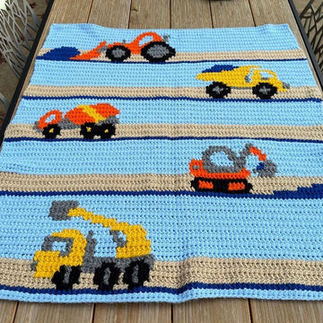 Construction Truck Baby Blanket