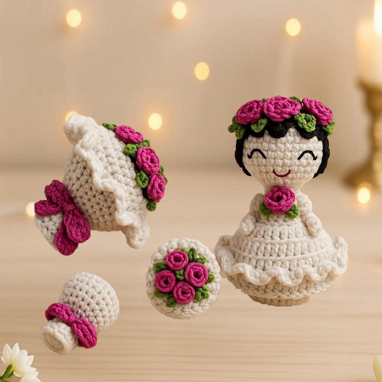 Reversible Bride Flowers Bouquet Crochet PDF + Video Tutorial